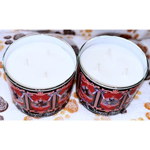 Lot of 2 Bath & Body Works Vampire Blood Large 3-Wick Scented Candle 14.5oz - Picture 4 of 5